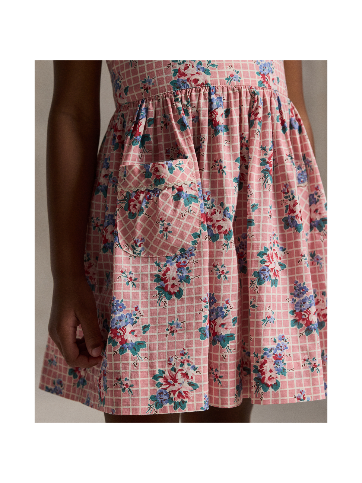 Детские платья Ralph Lauren Floral-Print Slub Cotton Dress — фото 2