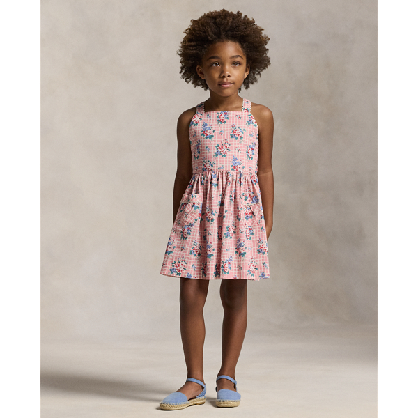 Ellis Floral Floral-Print Slub Cotton Dress Girls 2-6x 6