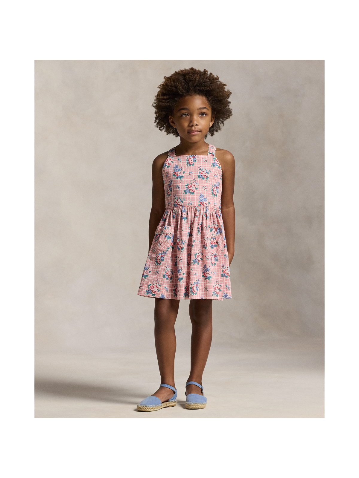 Детские платья Ralph Lauren Floral-Print Slub Cotton Dress — фото 3