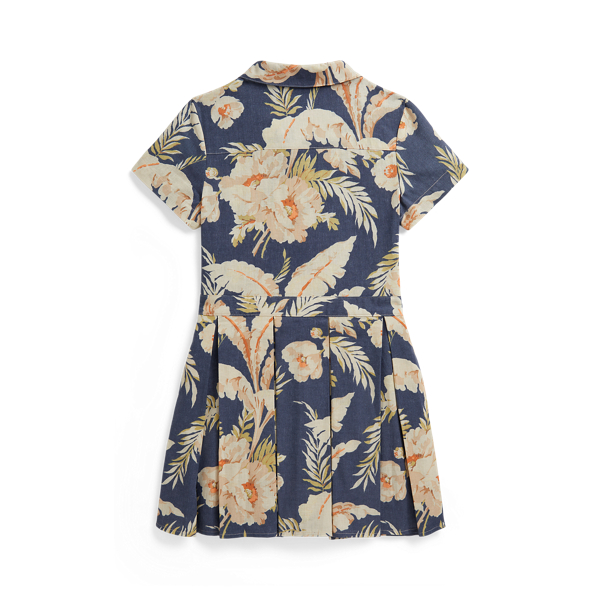 Branley Floral Tropical-Floral-Print Linen-Cotton Dress Girls 2-6x 3