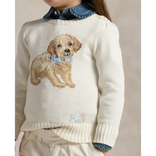 Pull col rond chien Girls 1.5-6.5 Years en Nevis 5