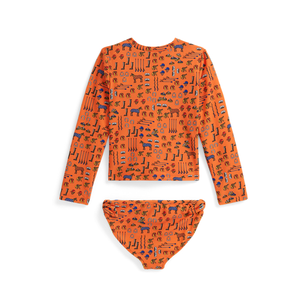 Equestrian Rash Guard Two-Piece Swimsuit