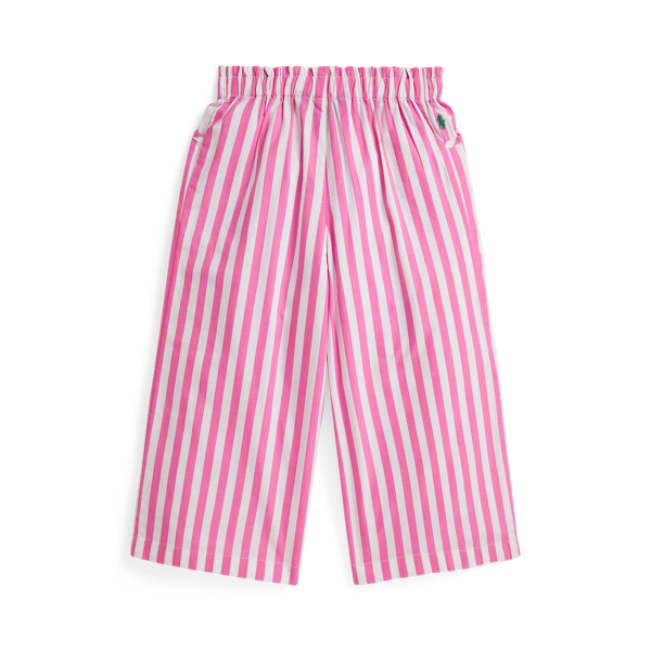 Striped Cotton Poplin Wide-Leg Pant