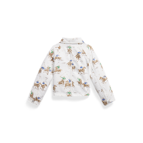 Детские куртки Ralph Lauren Equestrian-Print Denim Utility Jacket