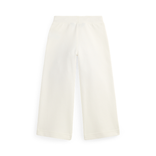 White Wide Leg Double-Knit Sweatpant Girls 2-6x 2