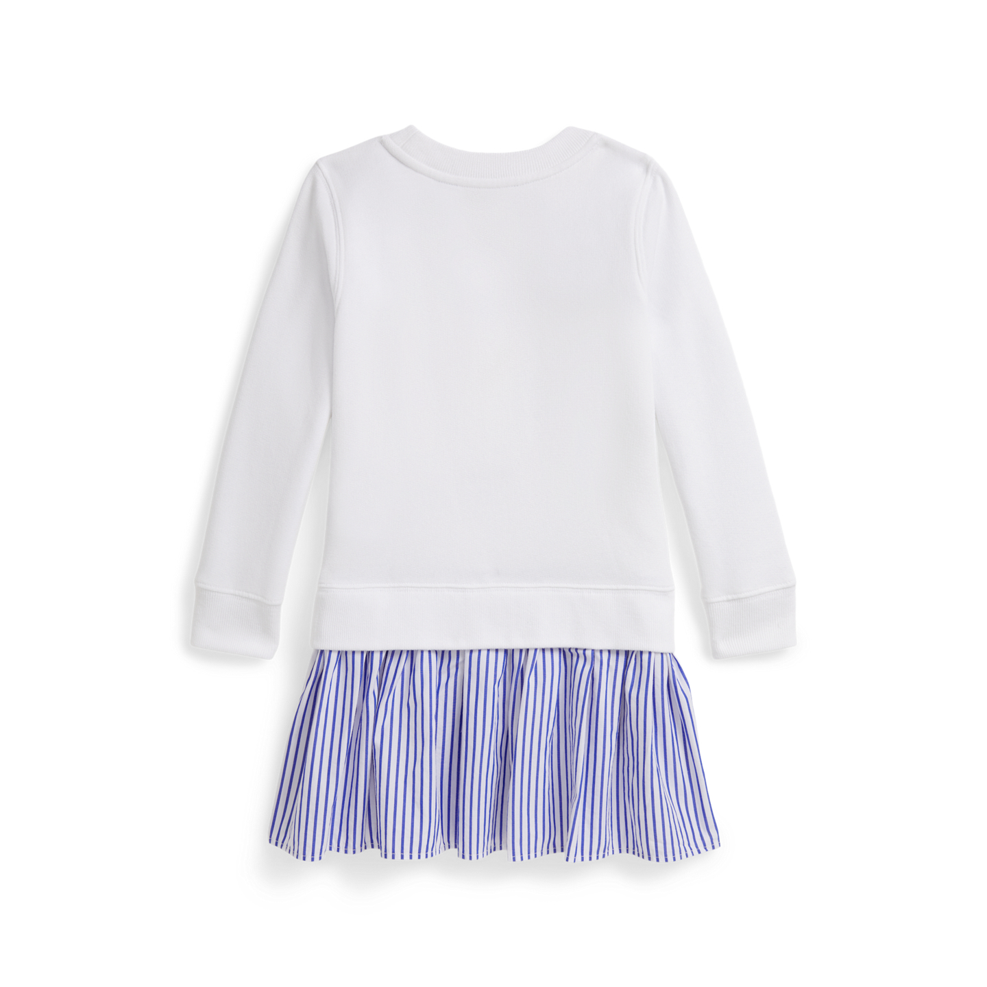 Детское платье Ralph Lauren Polo Bear Striped-Skirt Fleece, цвет: Белый — фото 1