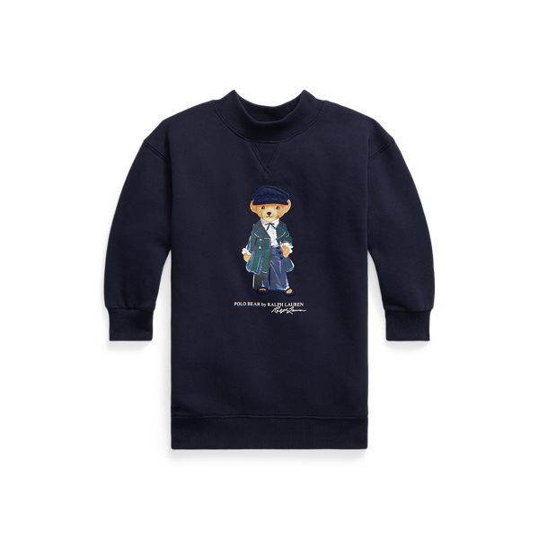 Polo Bear Fleece Sweatshirt Dress