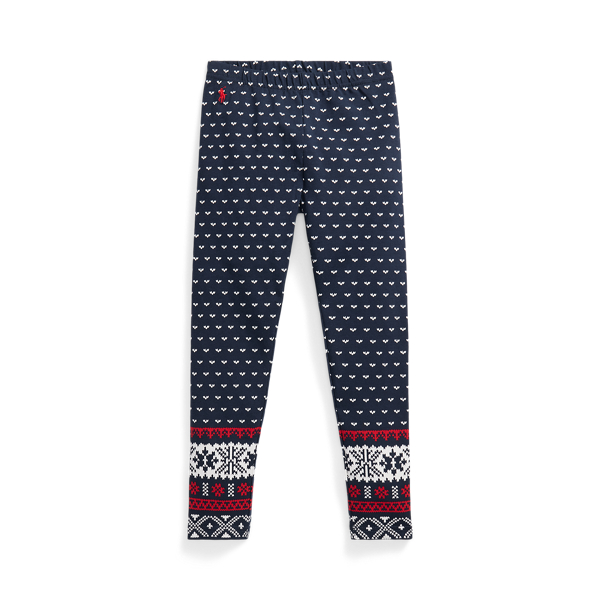 Schneeflocken-Leggings aus Stretchjersey
