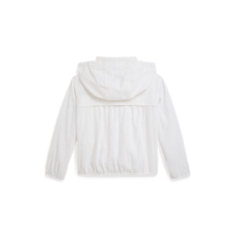 Детские куртки Ralph Lauren Eyelet Cotton Hooded Jacket