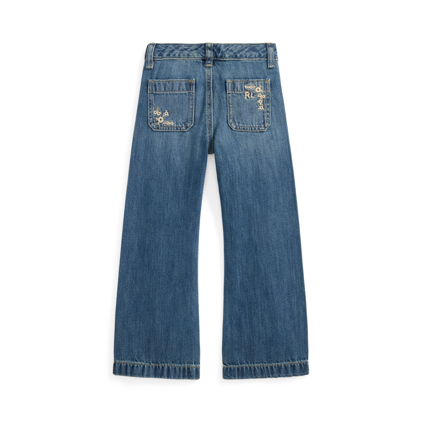 Детские джинсы Ralph Lauren Embroidered Flared Cotton Denim, цвет: Варёный — фото 1