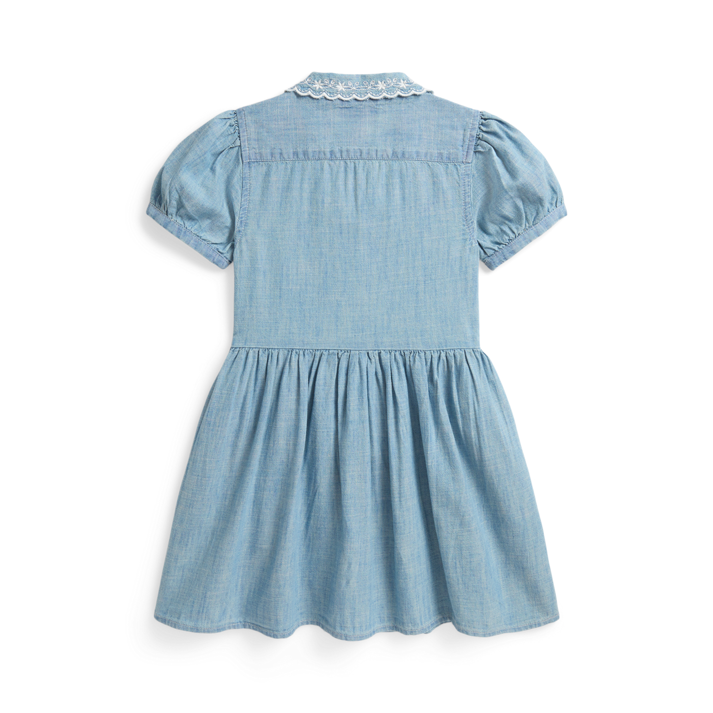 Детское платье Ralph Lauren Indigo Cotton Chambray Shirtdress, цвет: Средняя варка — фото 1