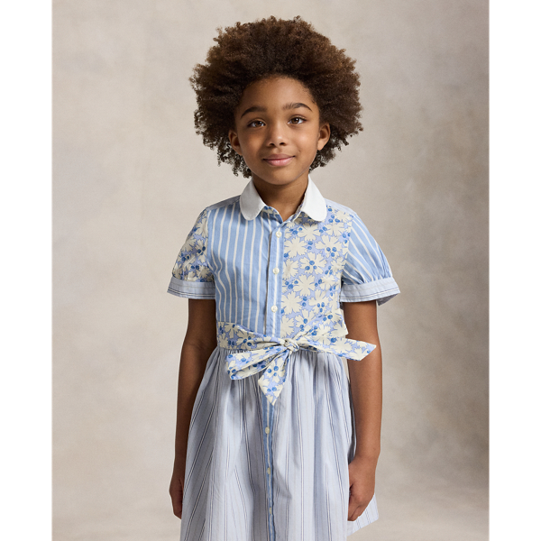 Multi Cotton Poplin Fun Shirtdress Girls 2-6x 4