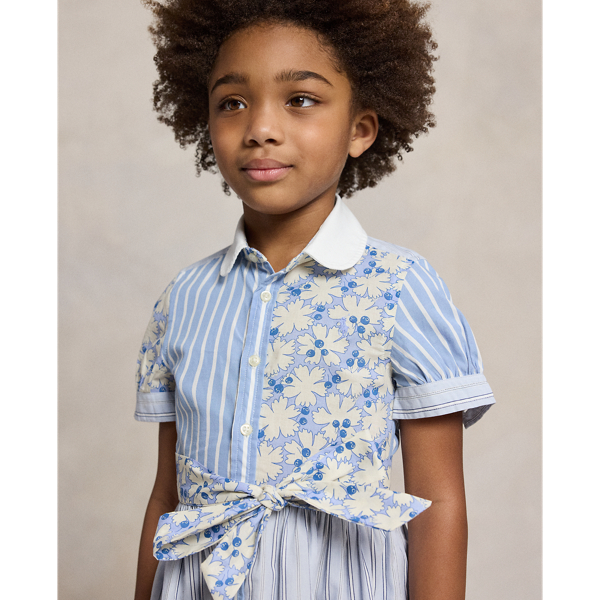 Multi Cotton Poplin Fun Shirtdress Girls 2-6x 5