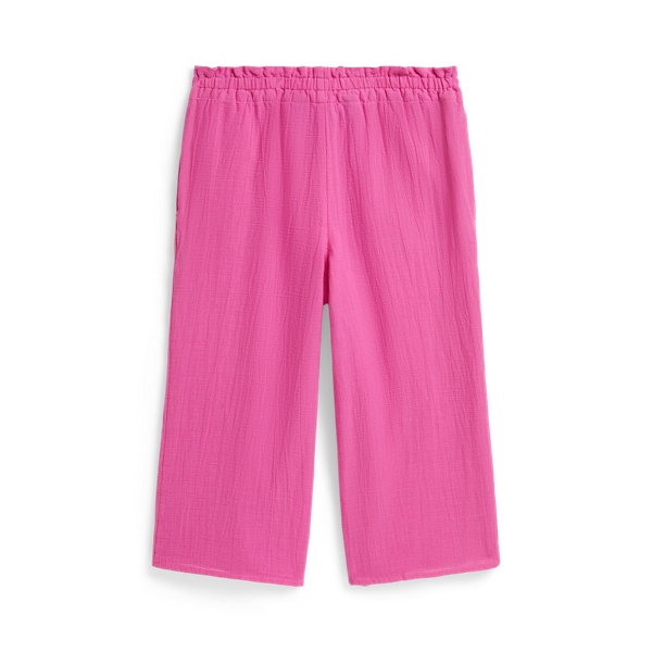 Dahlia Pink Cotton Gauze Pull-On Pant Girls 2-6x 2