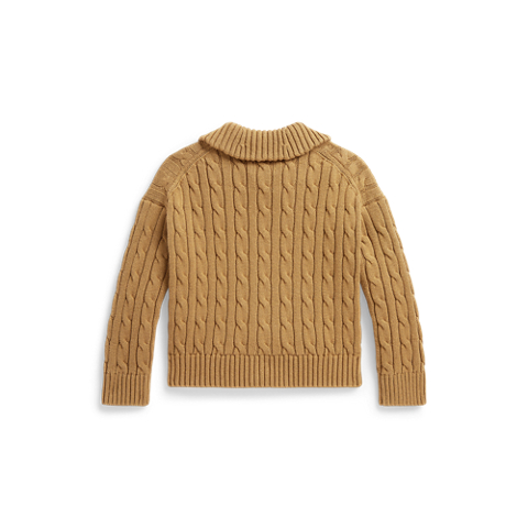 Ralph Lauren Cable-Knit Collared Cardigan