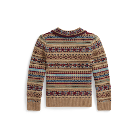 Ralph Lauren Fair Isle Cotton-Wool Cardigan