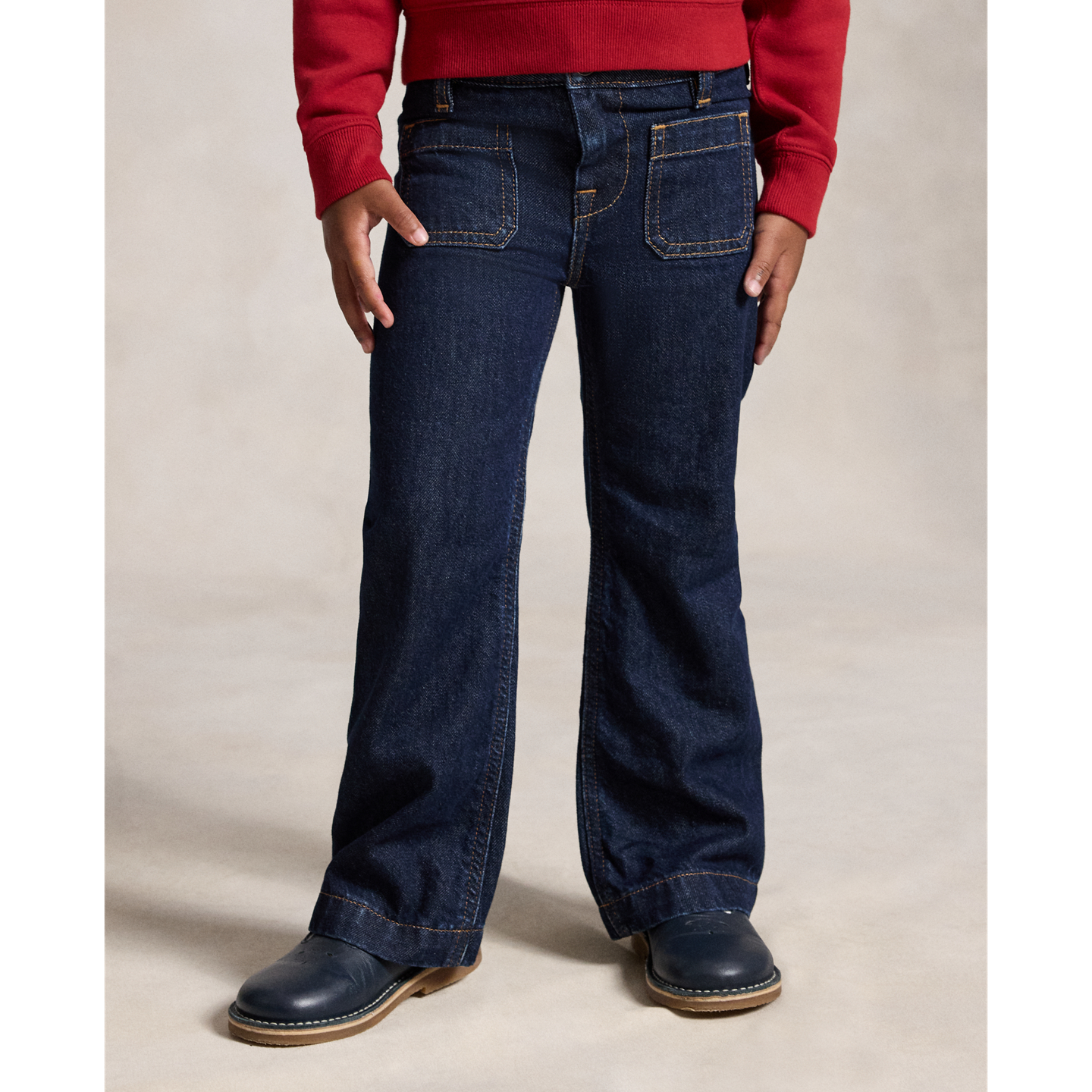Детские джинсы Ralph Lauren Logo Flared Denim, цвет: Варёный — фото 2