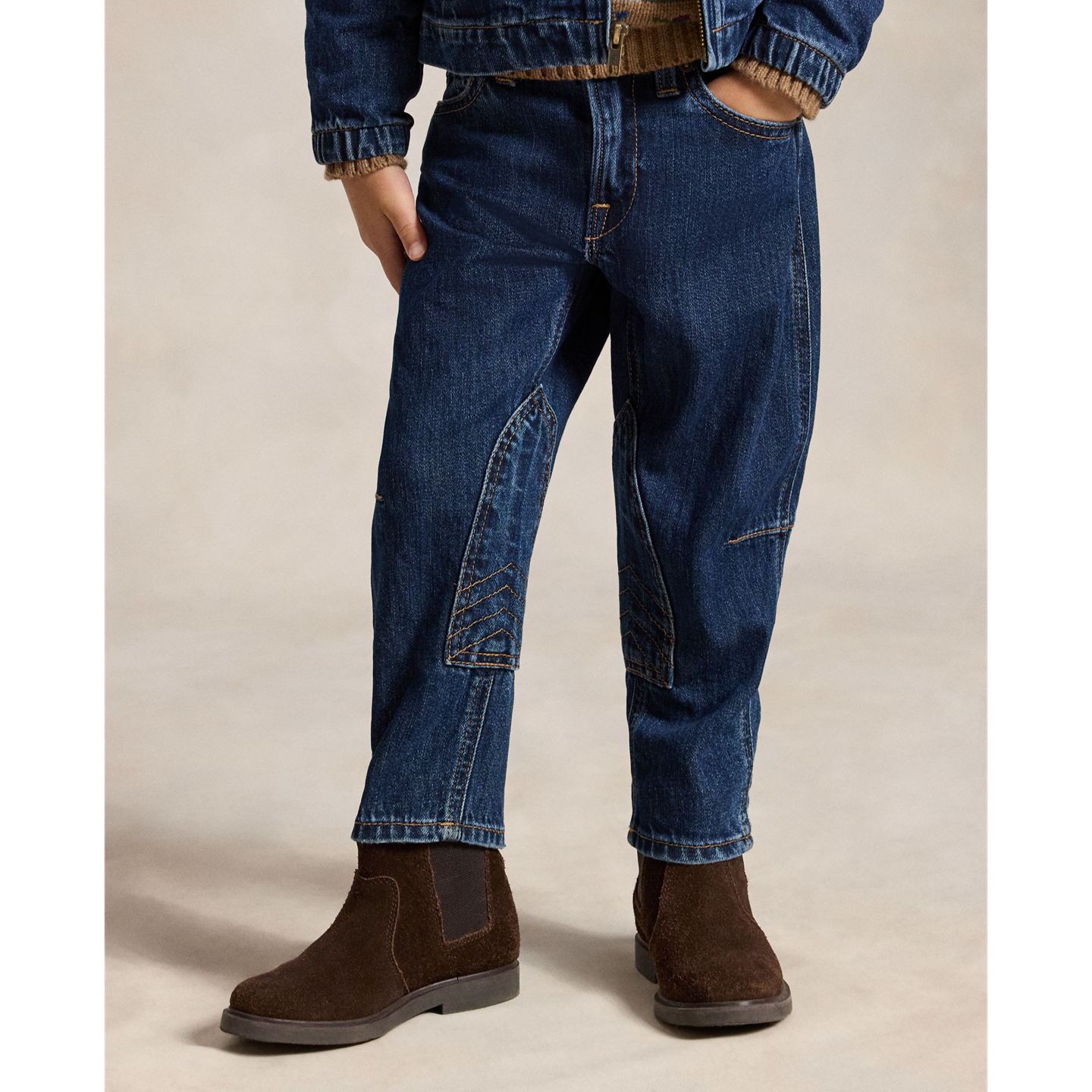 Джинсы Ralph Lauren Curved Tapered Cotton Denim Jean, цвет: Варёный — фото 2