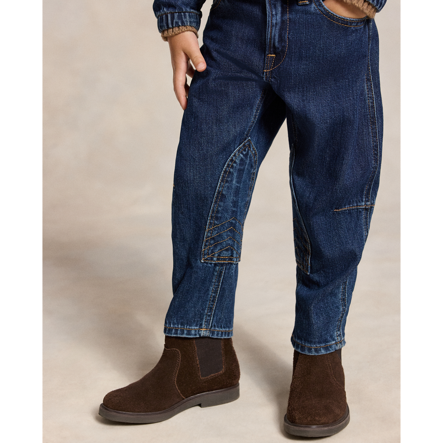 Джинсы Ralph Lauren Curved Tapered Cotton Denim Jean, цвет: Варёный — фото 3