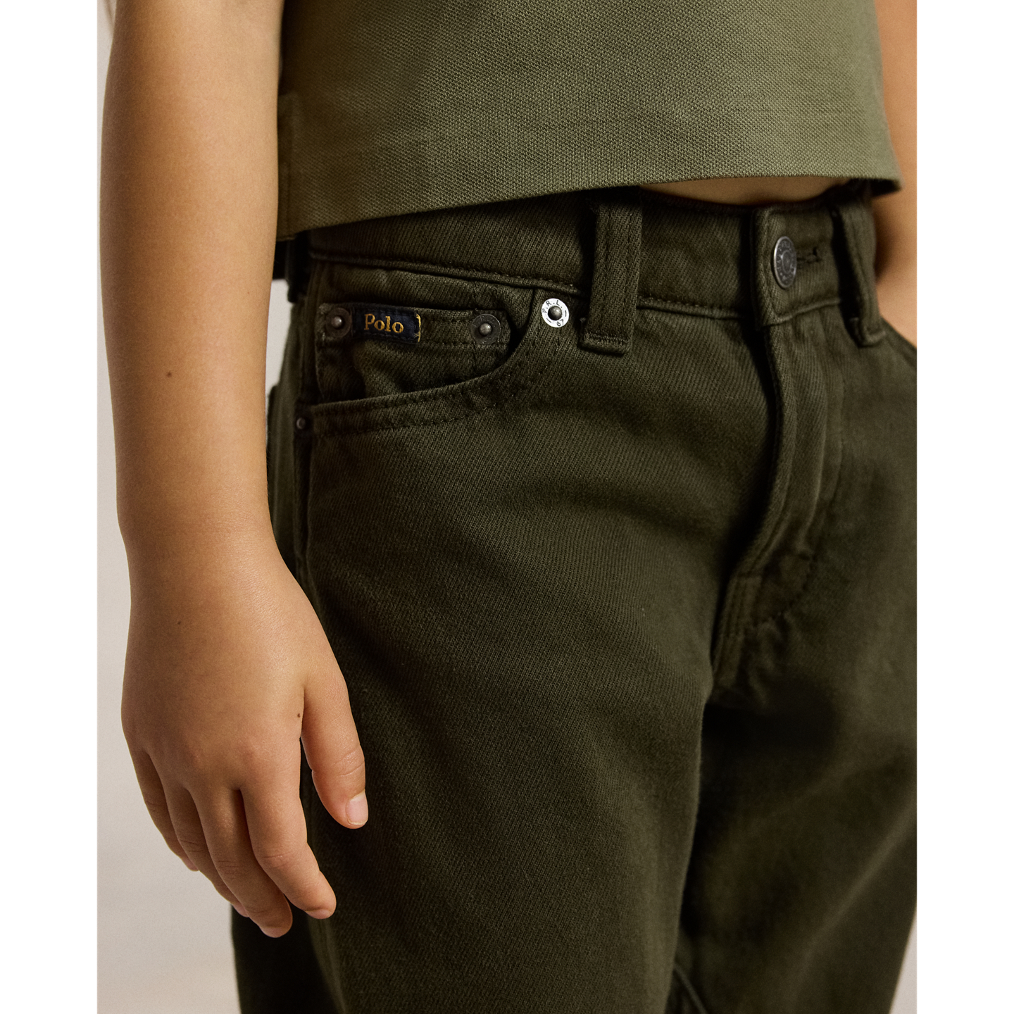 Джинсы Ralph Lauren Curved Tapered Cotton Denim Jean, цвет: Варёный — фото 4