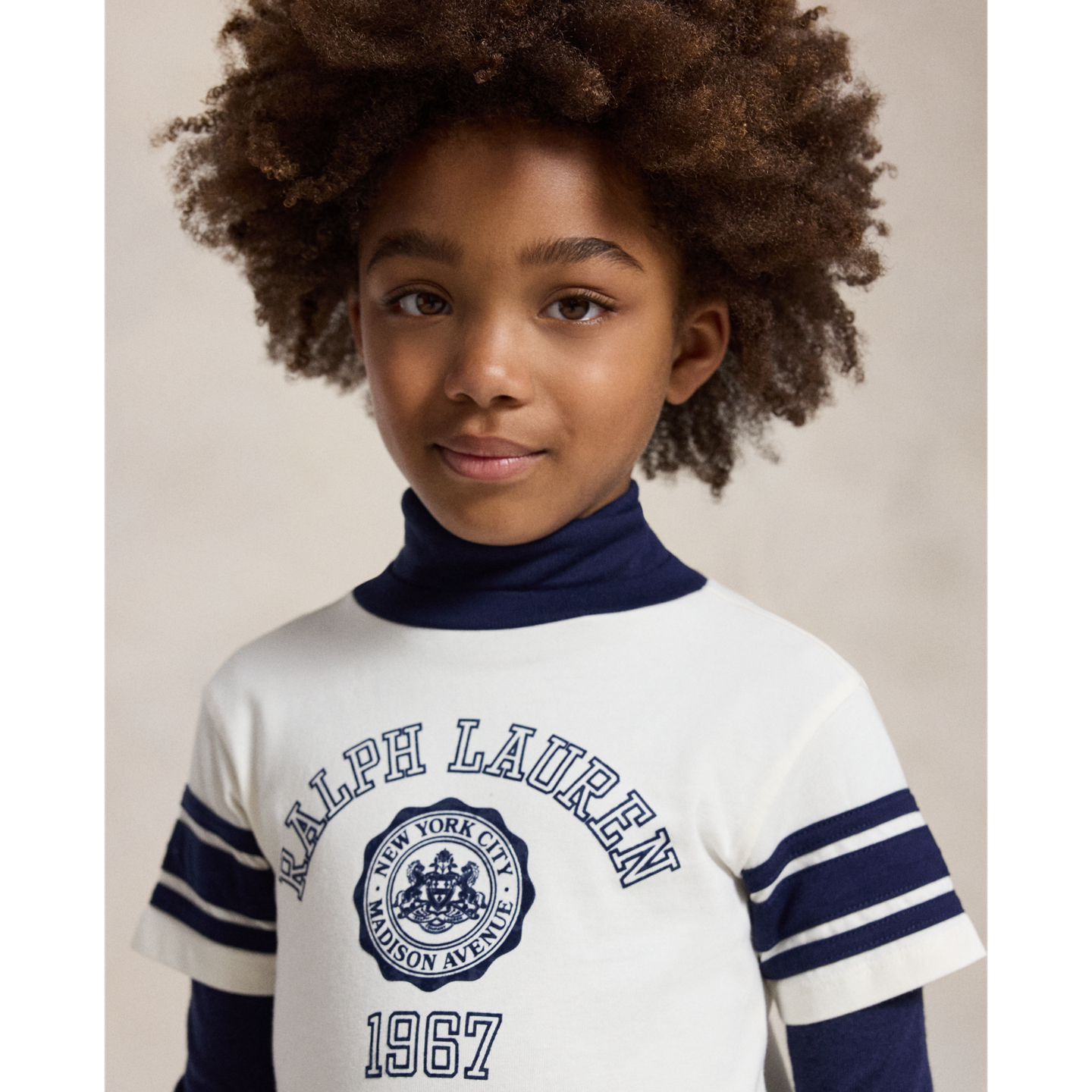 Детское платье Ralph Lauren Graphic Cotton Jersey, цвет: Nevis — фото 3