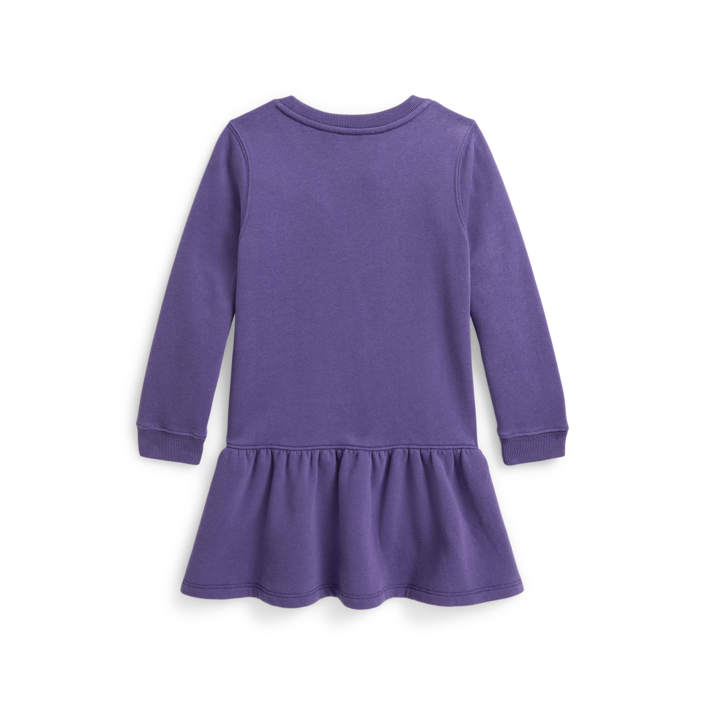 Детское платье Ralph Lauren Polo Bear Fleece Long-Sleeve Dress, цвет: Фиолетовый — фото 1