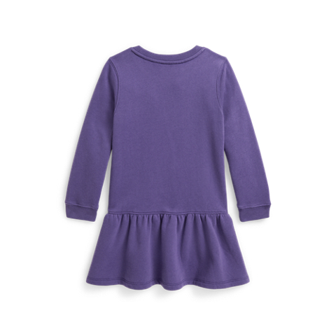 Детское платье Ralph Lauren Polo Bear Fleece Long-Sleeve Dress, цвет: Фиолетовый