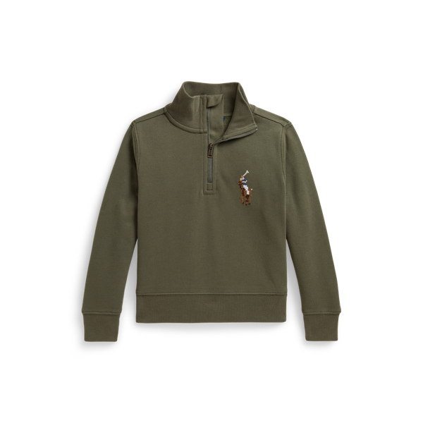 Cruise Olive Quarter-Zip Fleece Pullover Girls 2-6x 1