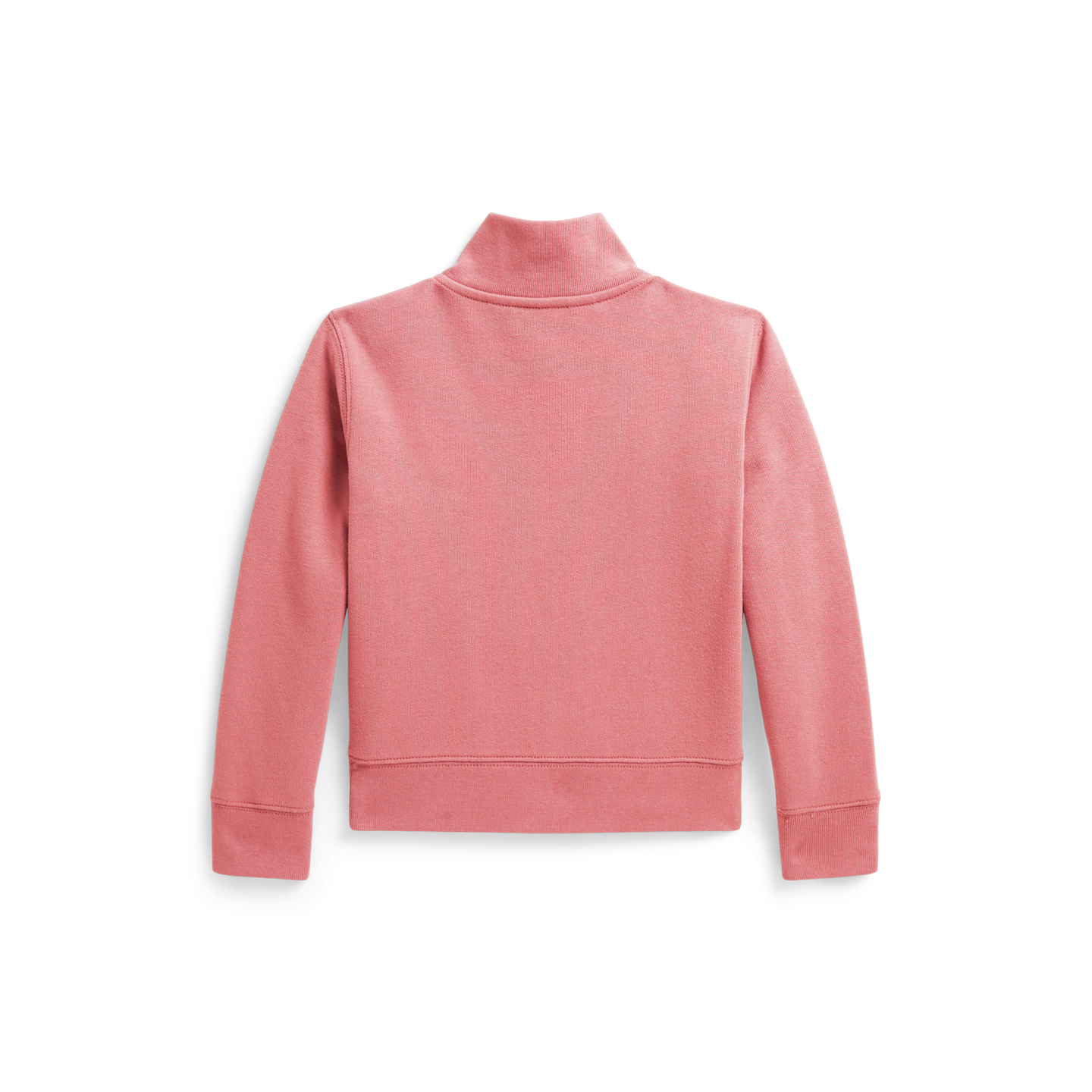 Детский свитер Ralph Lauren Quarter-Zip Fleece Pullover, цвет: Холщовый розовый — фото 1