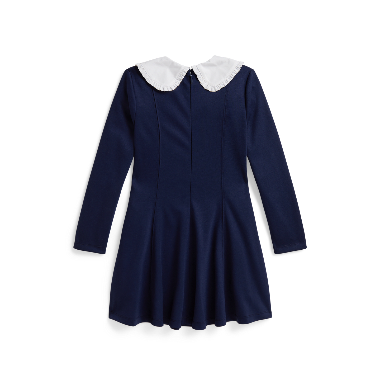 Детское платье Ralph Lauren Contrast-Collar Ponte, цвет: Тёмно-синий — фото 1