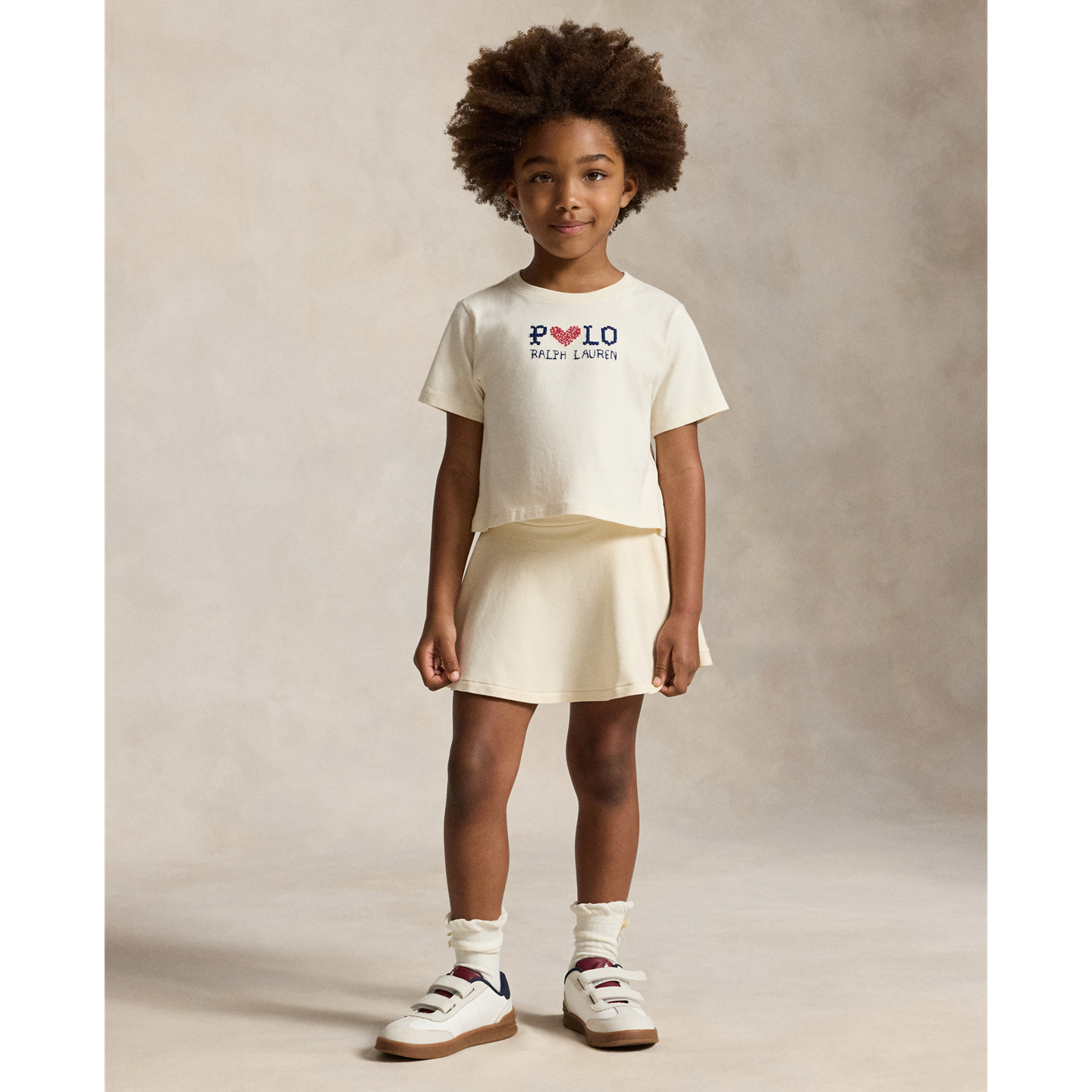 Детская футболка Ralph Lauren Logo Cotton Jersey, цвет: Кремовый — фото 2