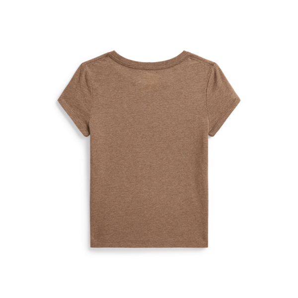 Grey Cloud Heather Embroidered Cotton Jersey Tee Girls 2-6x 2