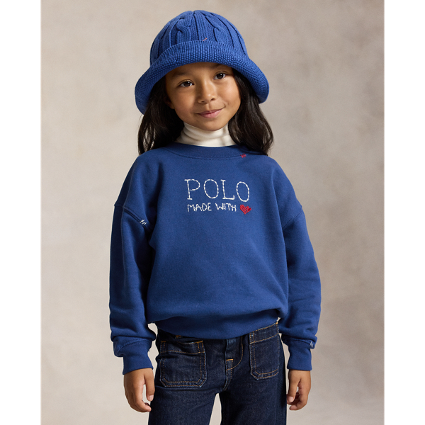 Fleece sweatshirt met logo