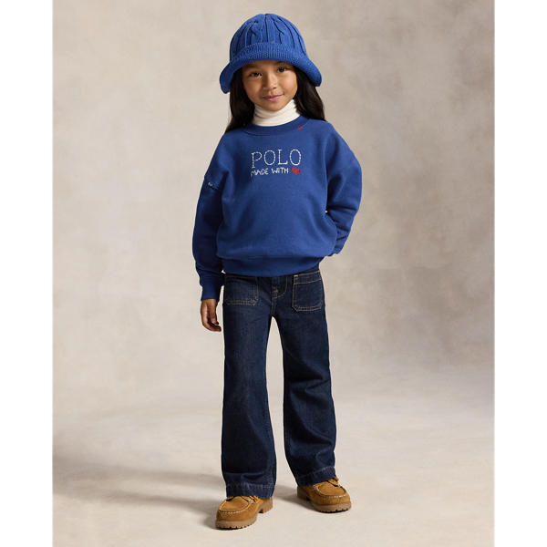 Fleece sweatshirt met logo