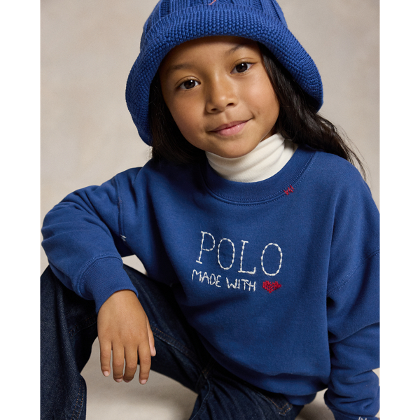 Fleece sweatshirt met logo