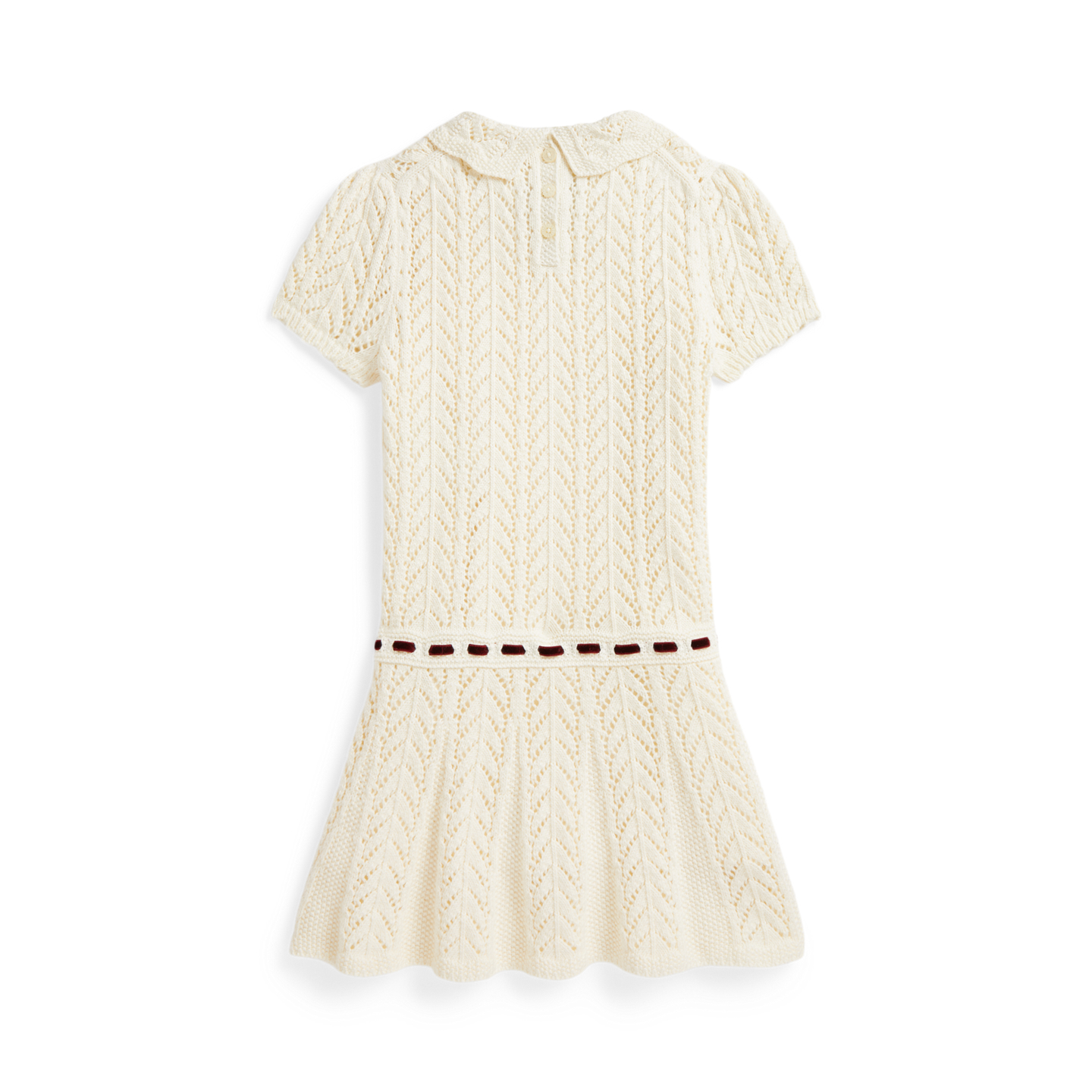 Детское платье Ralph Lauren Pointelle Cotton, цвет: Кремовый — фото 1