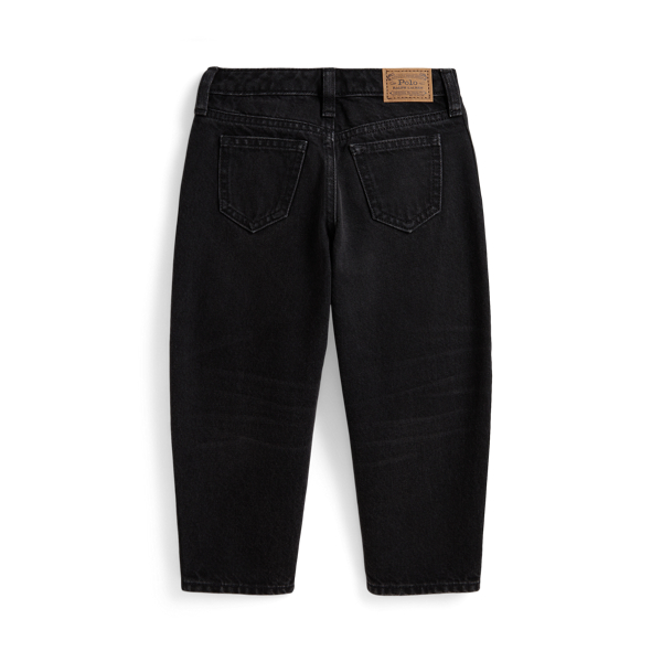 Curved Tapered Cotton Denim Jean