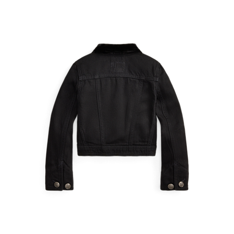 Детская куртка Ralph Lauren Double-Breasted Denim Boxy, цвет: Варёный