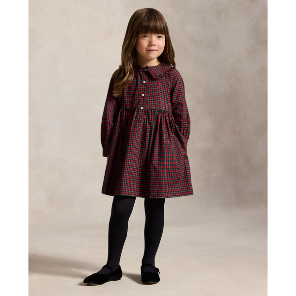 Plaid Cotton Poplin Shirtdress