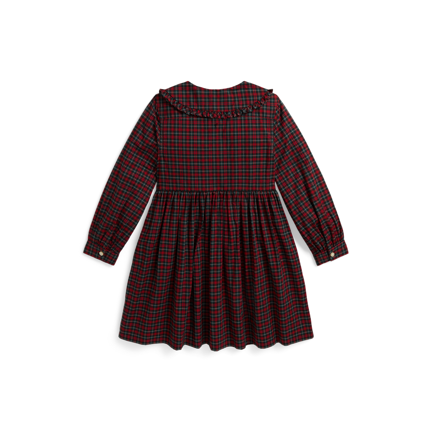 Детское платье Ralph Lauren Plaid Cotton Poplin Shirtdress, цвет: Красный разноцветный — фото 1
