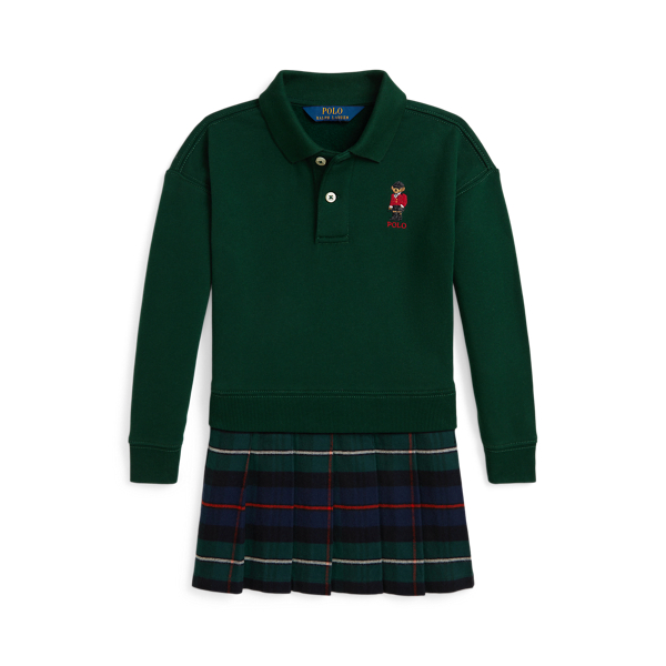 Fleecekleid mit Faltenrock und Polo&nbsp;Bear