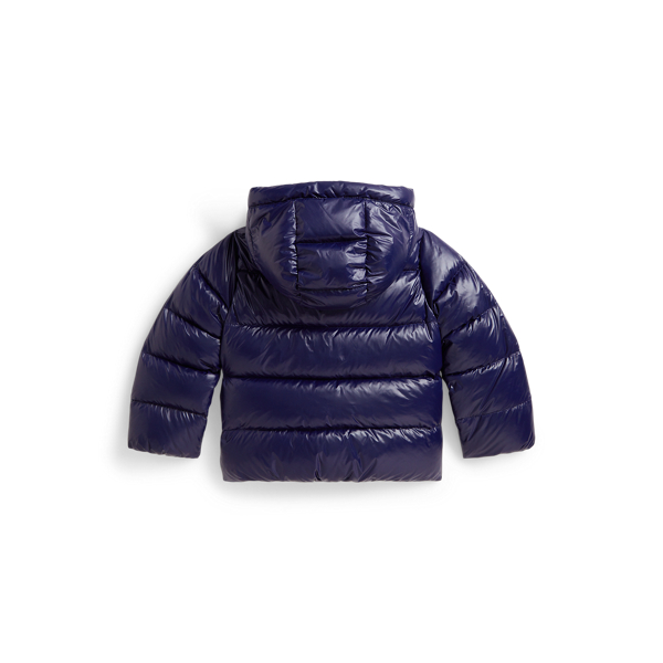 Newport Navy Glossy Down Hooded Jacket Girls 1.5-6.5 Years 2