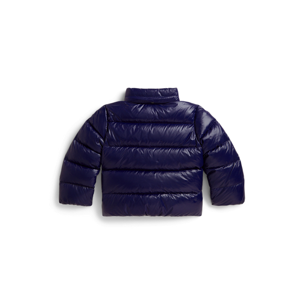Newport Navy Glossy Down Hooded Jacket Girls 1.5-6.5 Years 3