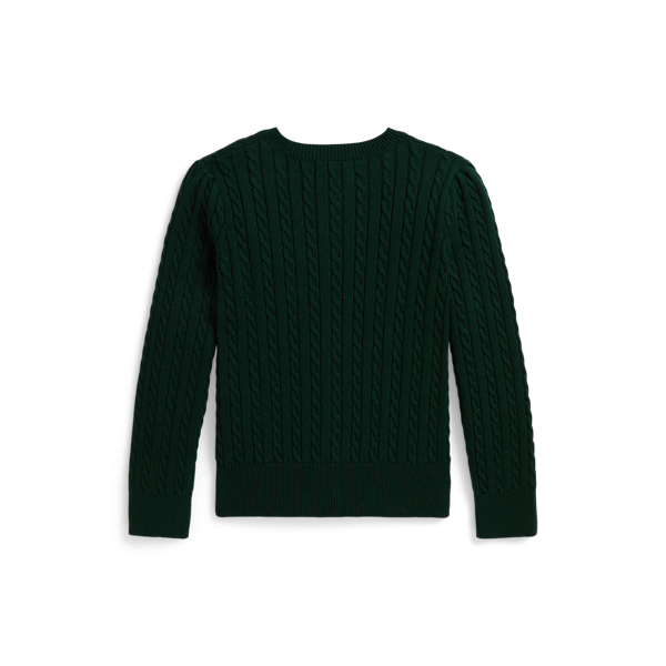 Polo Bear Mini-Cable Cotton Cardigan