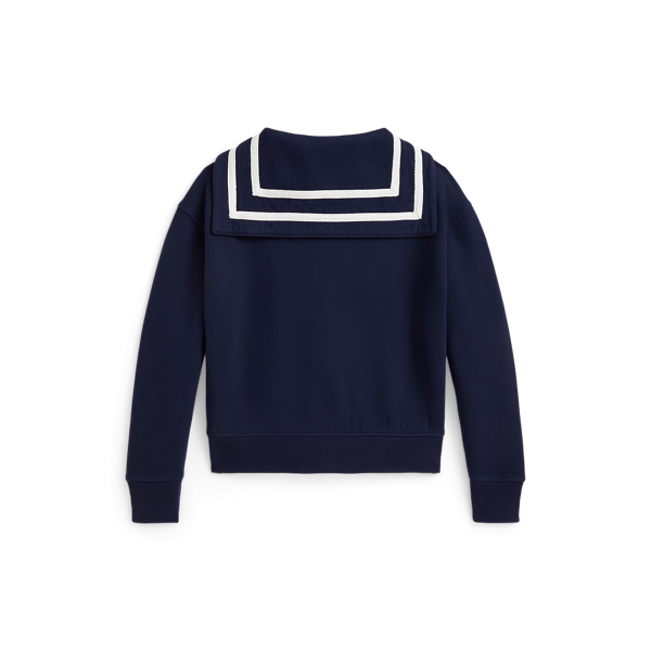 Sailor-Collar Fleece Sweatshirt