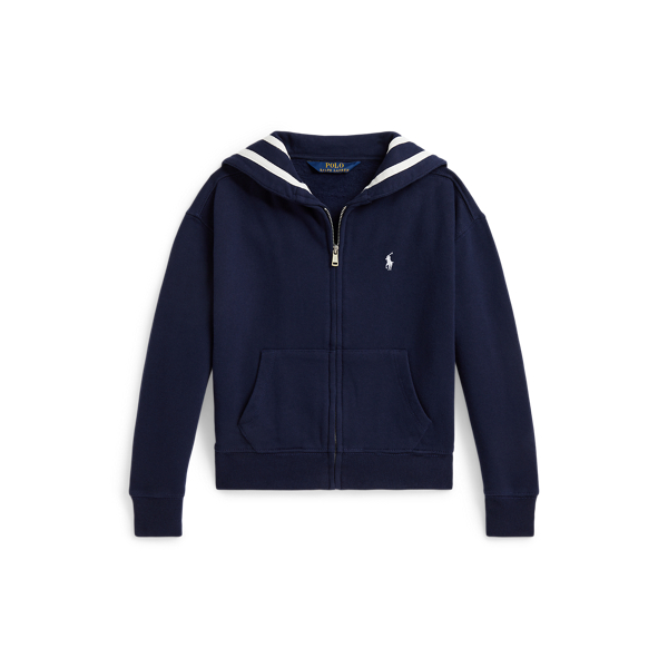 Sailor-Collar Fleece Sweatshirt