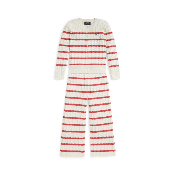 Mini-Cable Cotton Cardigan & Pant