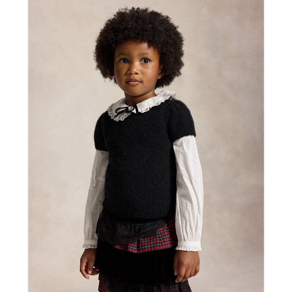 Wool-Blend Short-Sleeve Jumper