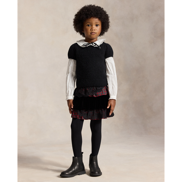 Wool-Blend Short-Sleeve Jumper