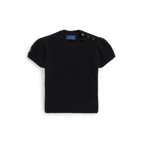 Wool-Blend Short-Sleeve Jumper